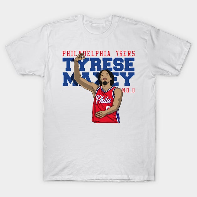 Tyrese Maxey Comic Style T-Shirt by mia_me